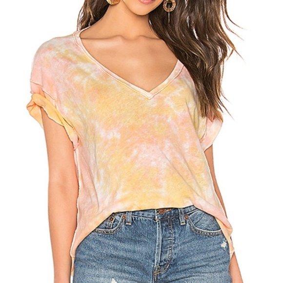Free People All Mine Tie Dye Open Back Tee - Sz XS - Picture 4 of 11